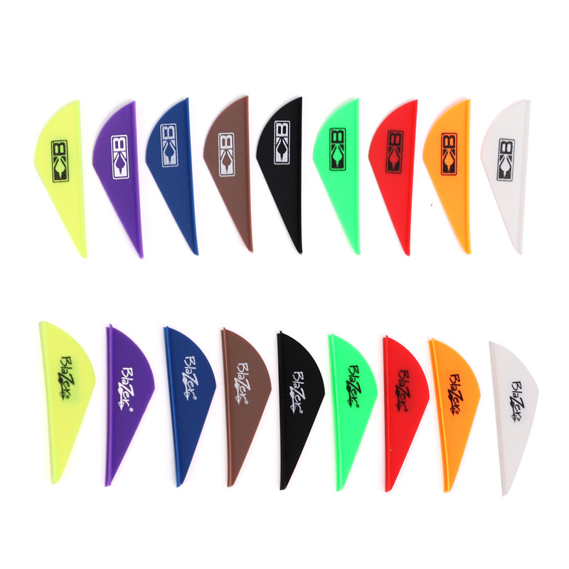 High Quality 30Pcs Archery Rubber Vanes 2 inches Long Blazer  Arrow Feathers Handmade Arrow Vanes Ac