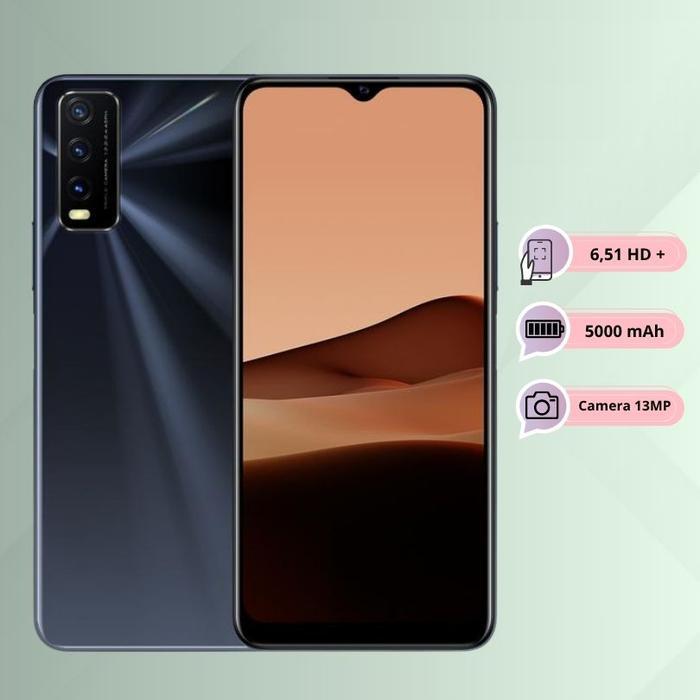 Smartphone HP-Y20s Handphone RAM 8GB/256GB - HITAM