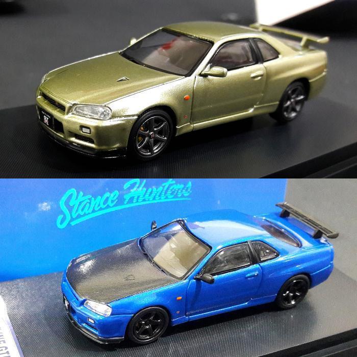 STANCE HUNTERS NISSAN SKYLINE GT-R R34 DIECAST SKALA 64