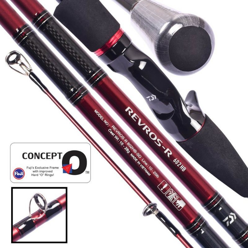 Joran Daiwa REVROS-R | Spinning | BaitCasting | Ring Full Fuji | Pilih Ukuran