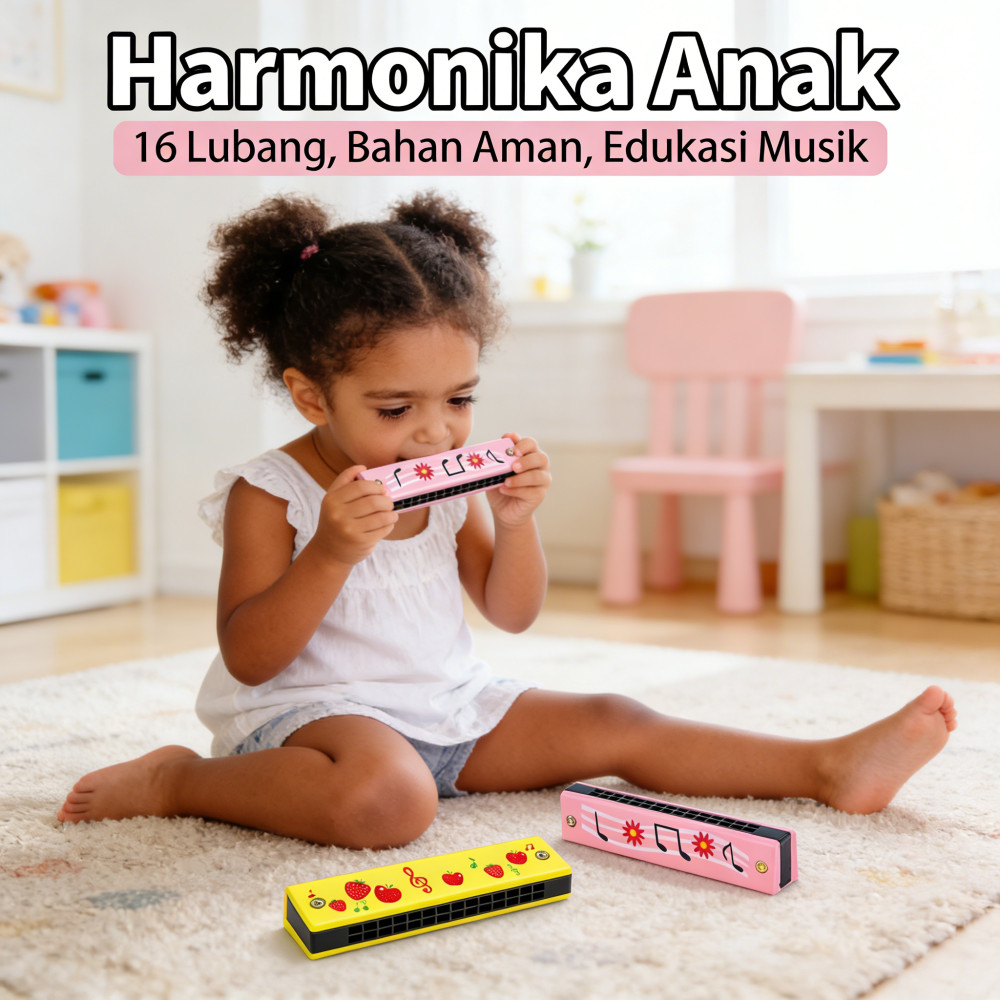 Anak Harmonika 16 Lubang Musik Mainan Harmonika edukasi Alat
