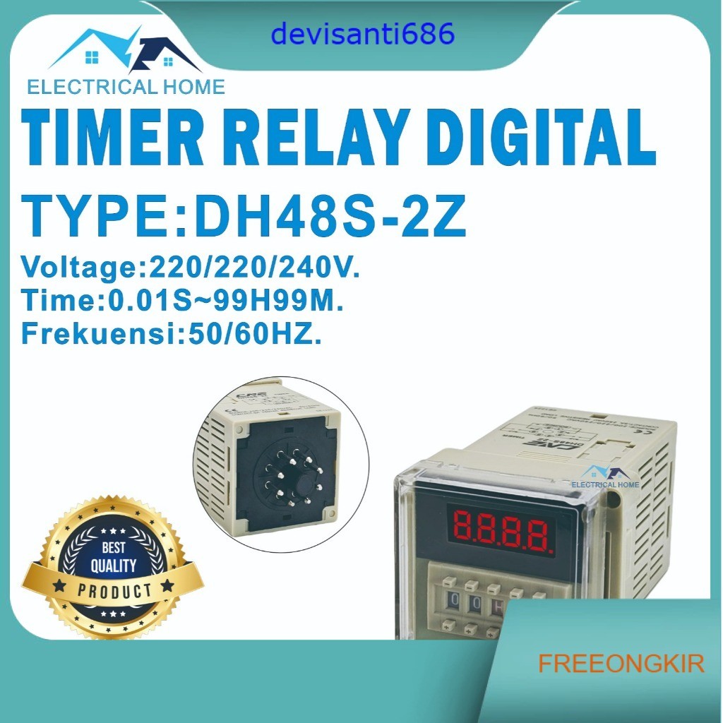 TIMER RELAY DIGITAL / TIMER DELAY RELAY DIGITAL DH48S-2Z 220VAC