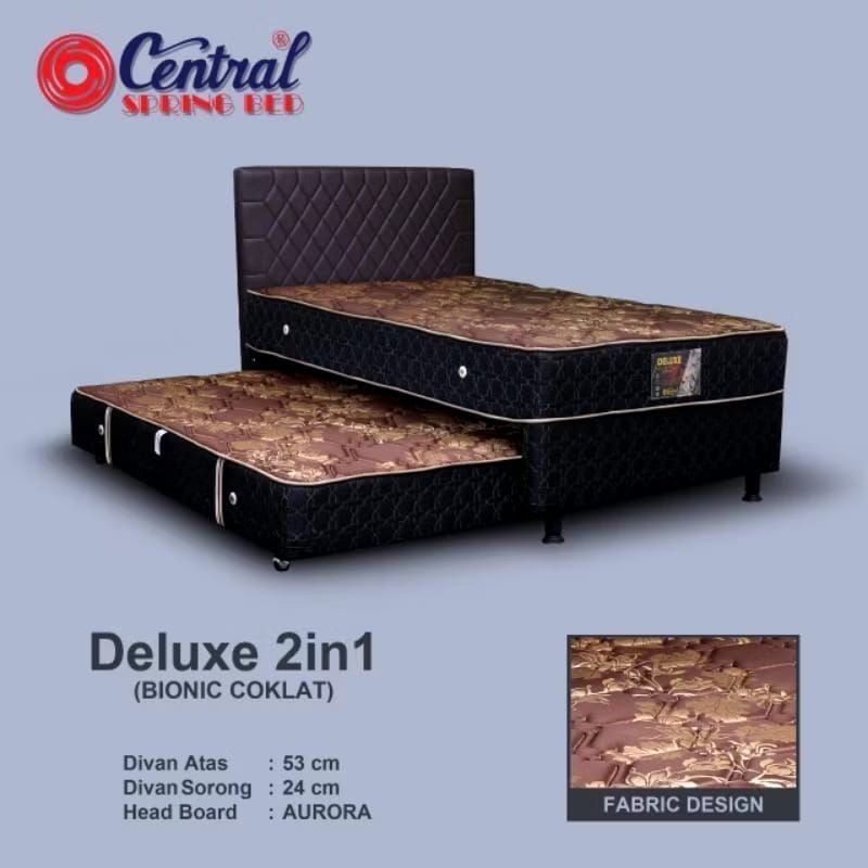 Central Springbed Deluxe zest 2 in 1 / Two In One Centra Deluxe / Kasur Sorong Anak / Kasur Atas Baw