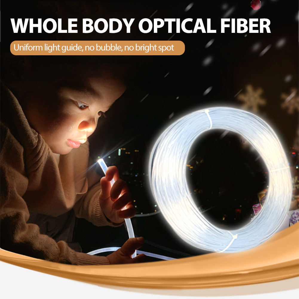 LED Optic Fiber Lights Luminous Light Source Accessories Light Guide Fiber 1m Pmma Side Glow Optic F