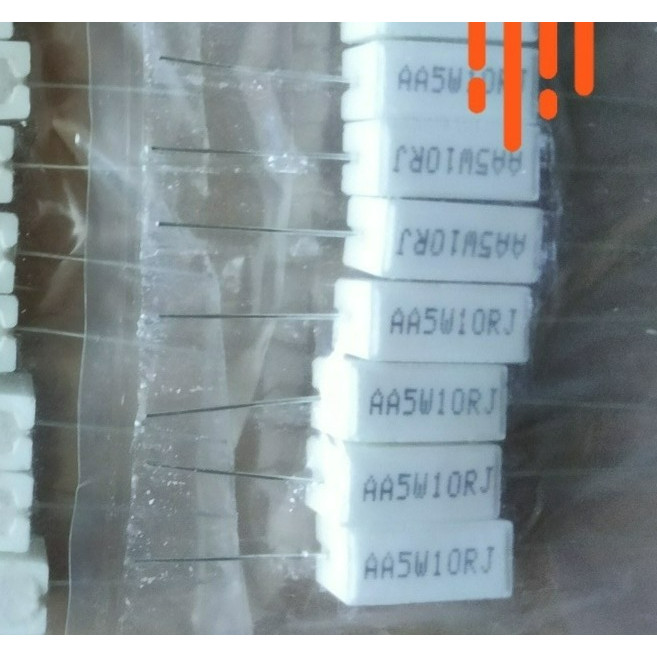 (10 PCS) RESISTOR KAPUR 10OHM 5WATT R KAPUR 10OHM 5W RESISTOR 10 OHM 5 WATT