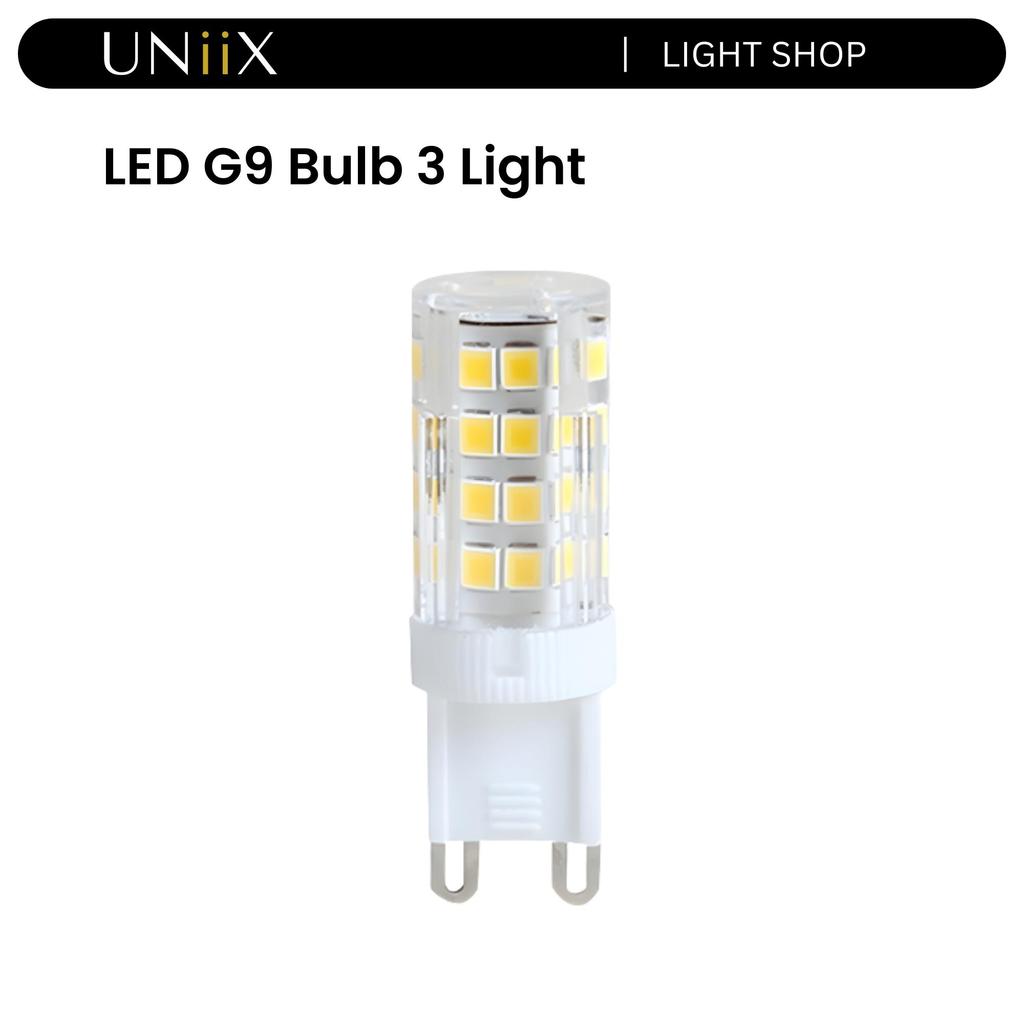 UNiiX - G9 | Bohlam LED 3 Cahaya Putih, Kuning, dan Warm Fitting G9 Daya 3 Watt