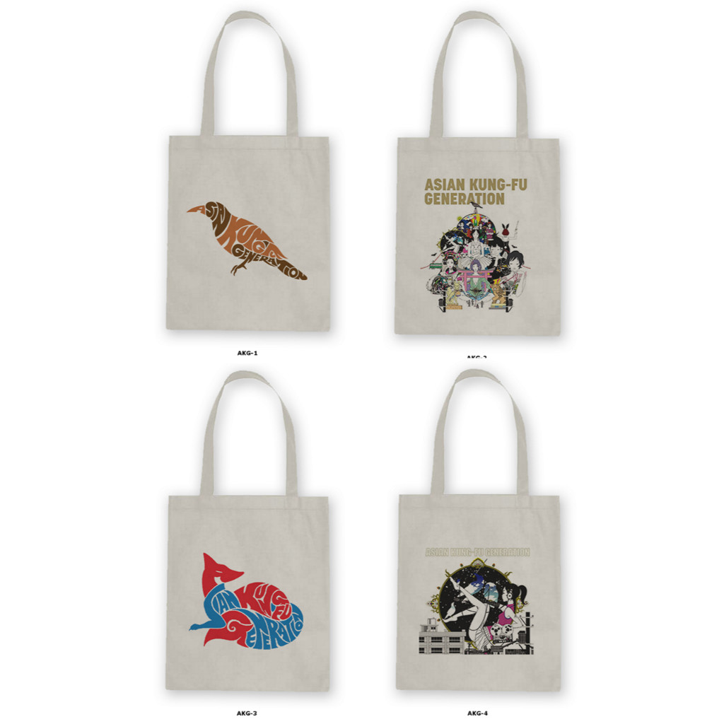Tote Bag Resleting Kanvas/Blacu  - Asian Kungfu Generation