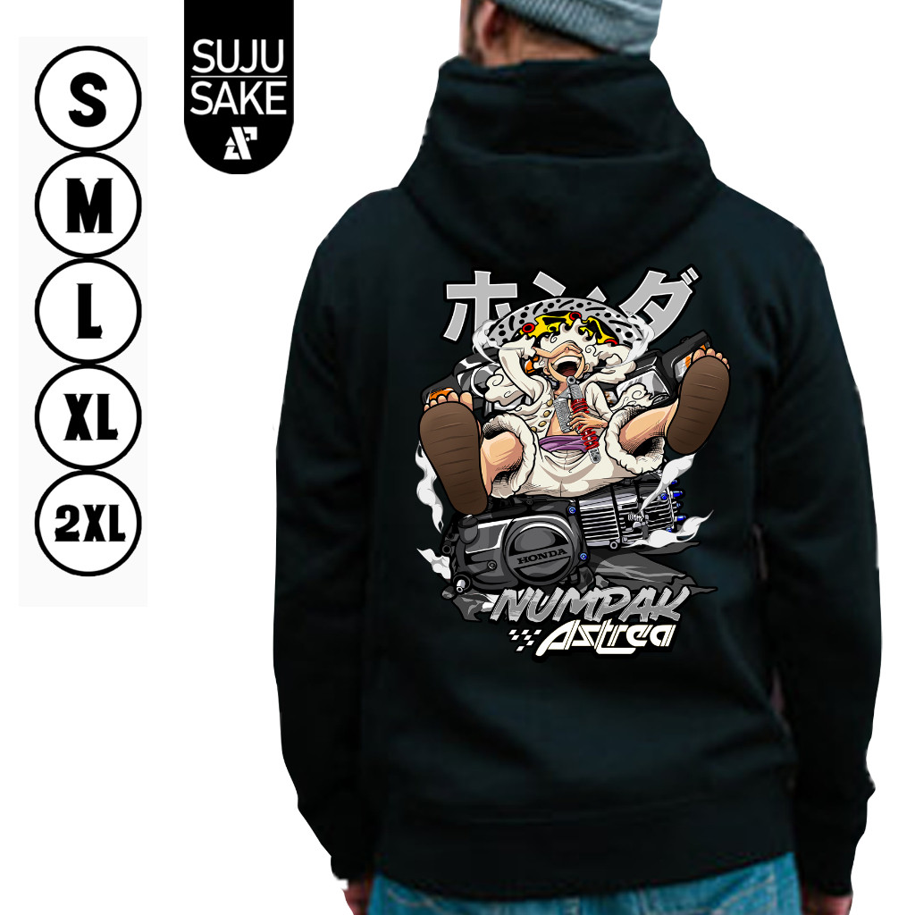 Sujusake Industries Jaket Hoodie Hodie Hodi Hudi Jemper Atasan Kupluk Desain Motor Honda Astrea Gran