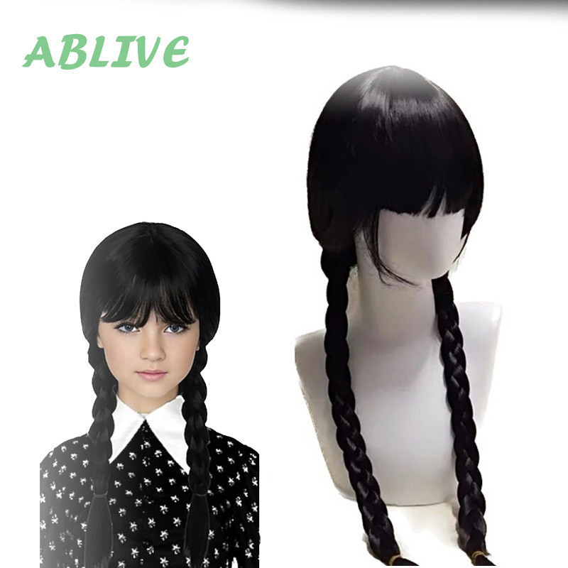 Rambut Palsu Wig Kepang Rambut Kepang Palsu Panjang Wig Cosplay