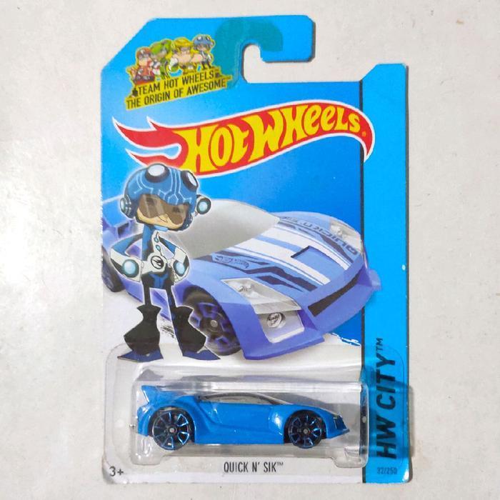 Mainan Hot Wheels Quick N Sik biru muda 2014 HW City