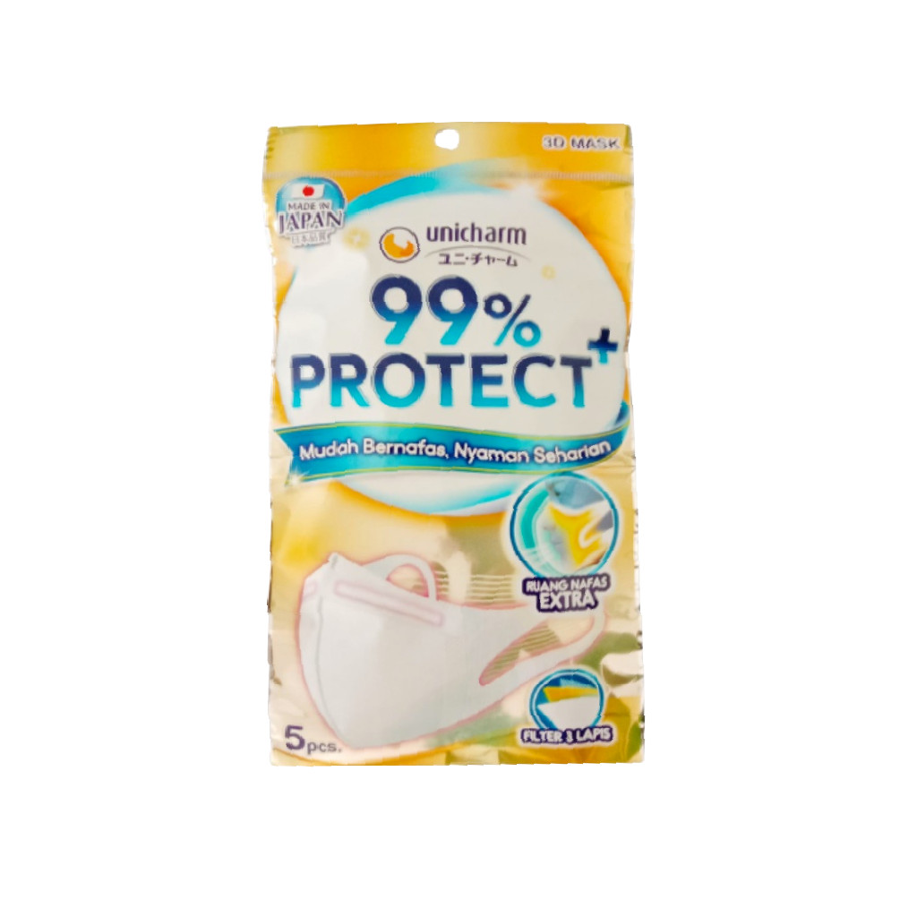 UNICHARM 99% PROTECT+ 3D MASK 5PCS