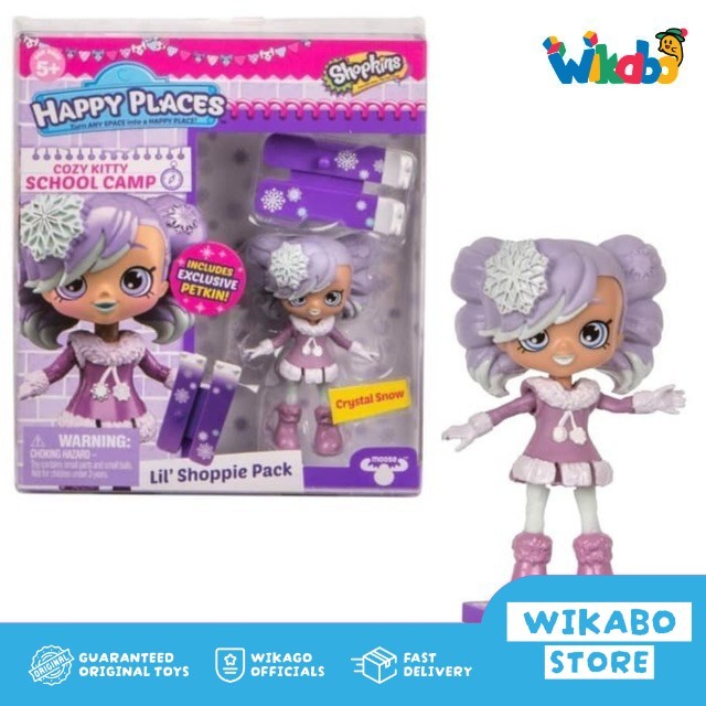 Happy Place Crystal Snow Shoppies Shopkins Doll Cozy Kitty School