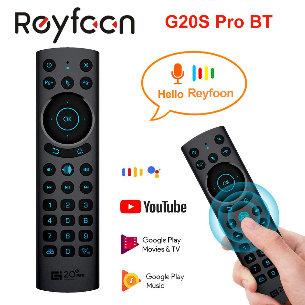 G20S G20S Pro G20S BT Voice Remote Control 2.4G Wireless Mini Kyeboard Air Mouse with Microphone IR 