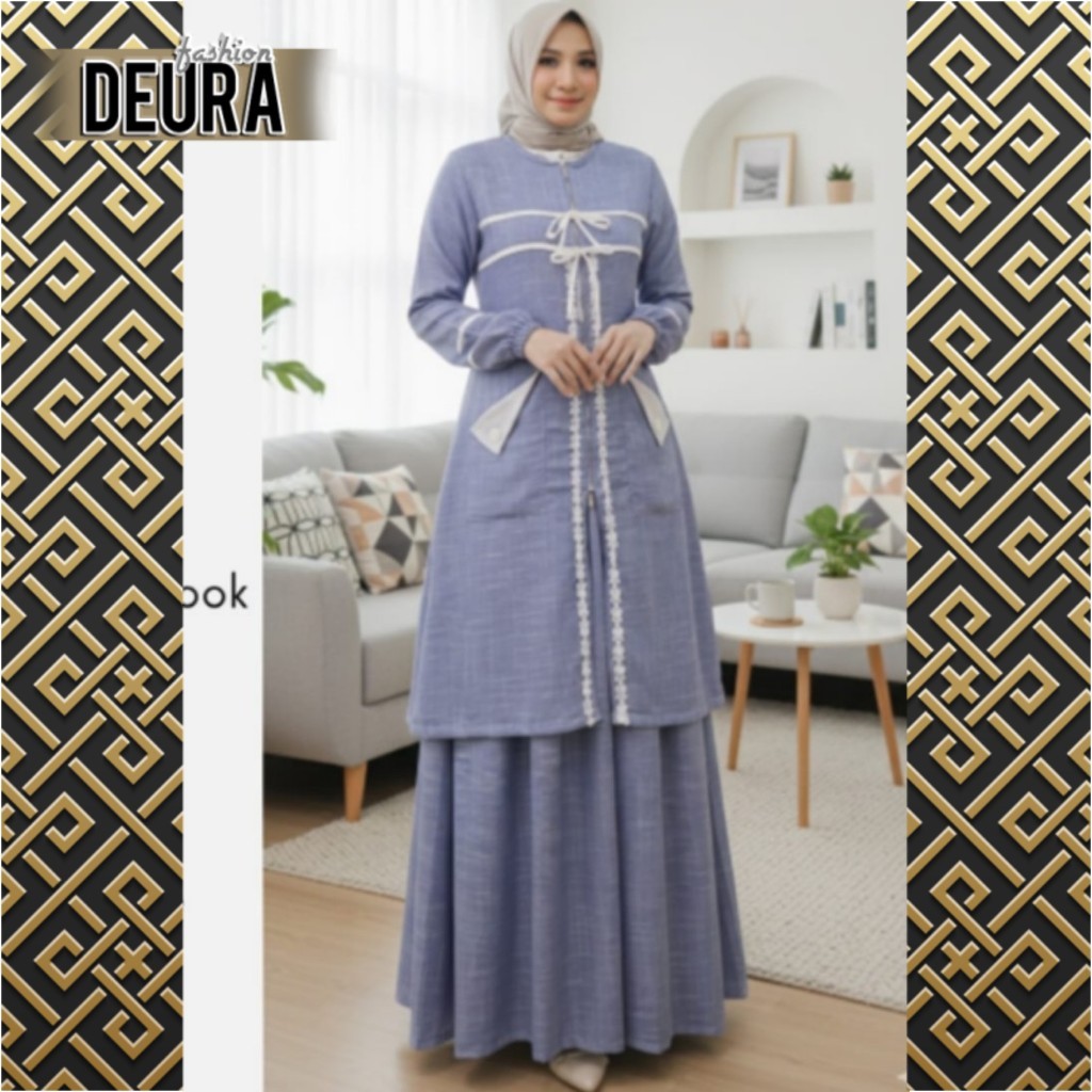 DEURA FASHION - Set Gamis Wanita Deura SD-513 / Gamis Deura Terbaru / Gamis Deura Original