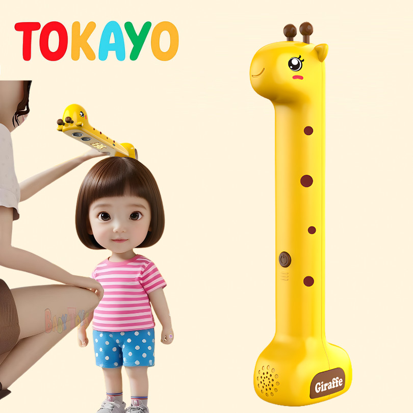 Tokayo Alat Ukur Tinggi Badan Anak Giraffe Digital Measuring Edukasi Bayi Balita Dinding Akurat