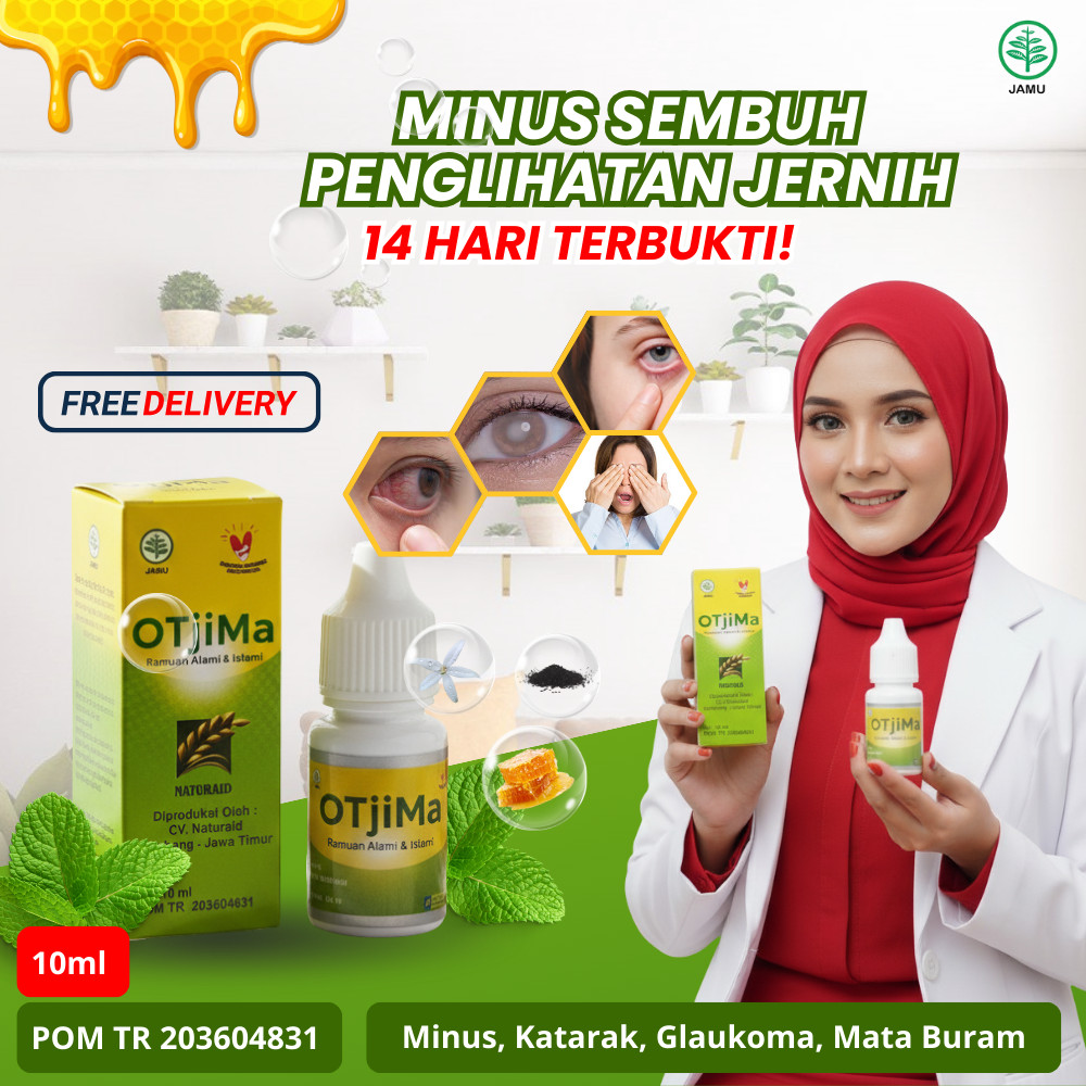 OTJIMA Tetes Mata Herbal 10ml Original – Gurah Mata OTEM BPOM untuk Minus, Katarak, Glaukoma, Mata B