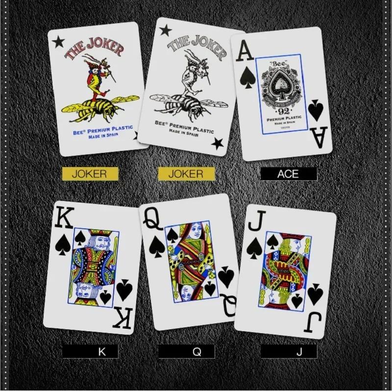 Bee Premium Plastic Playing Cards Jumbo Index Waterproof Poker Deck Card Games Card Magic Collection