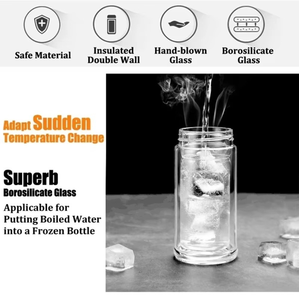 High Quality 500ML Tea Water Bottle High Borosilicate Glass Tea Infuser Tea Cup Tea Filter Infuser T