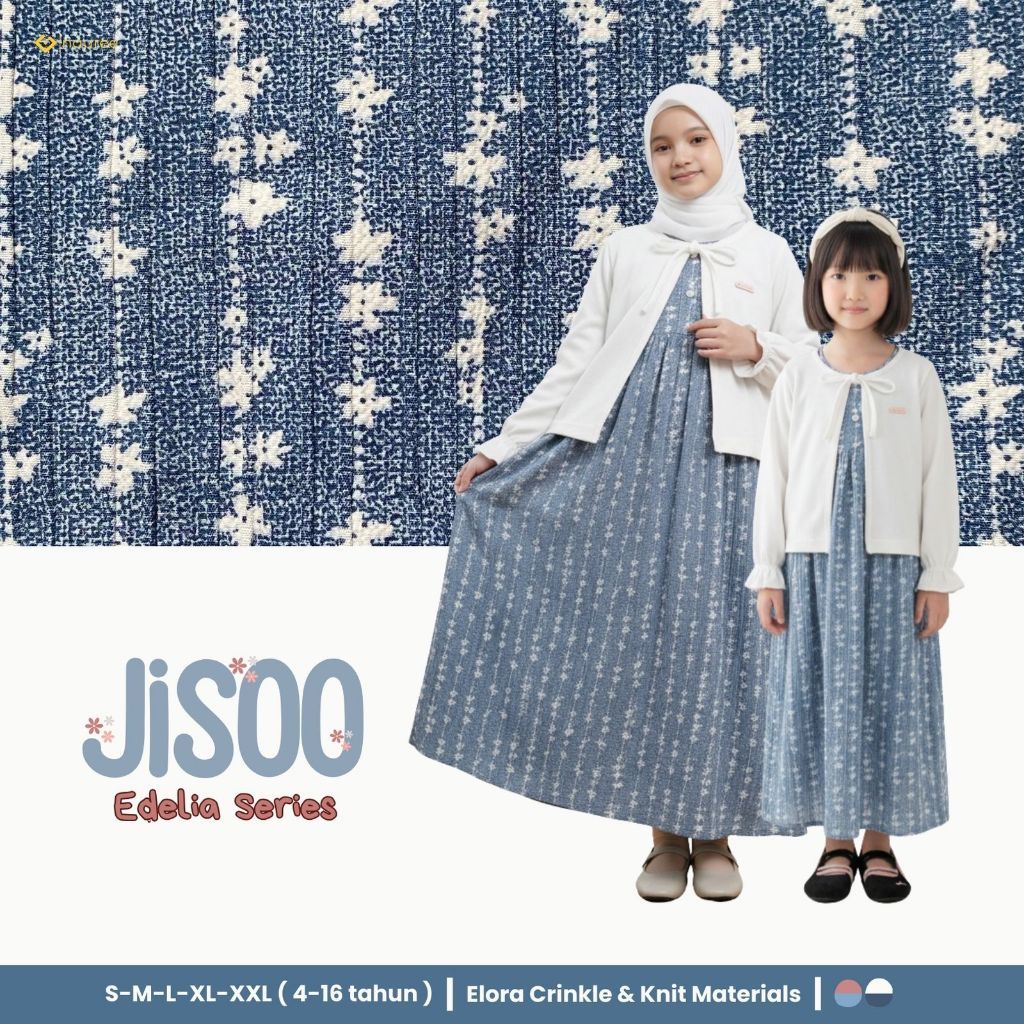 Jisoo inner cardigan remaja anak gamis lebaran setelan ramadhan oneset korean style baju kekinian