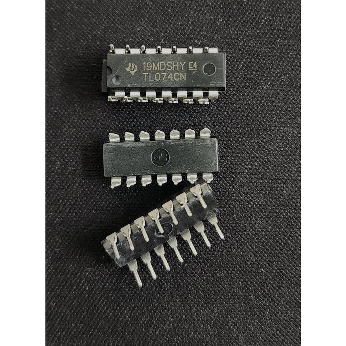 IC TL074CN TL074 CN Low-noise JFET Quad Operational Amplifier Persamaan TL074N BERKUWALITAS...