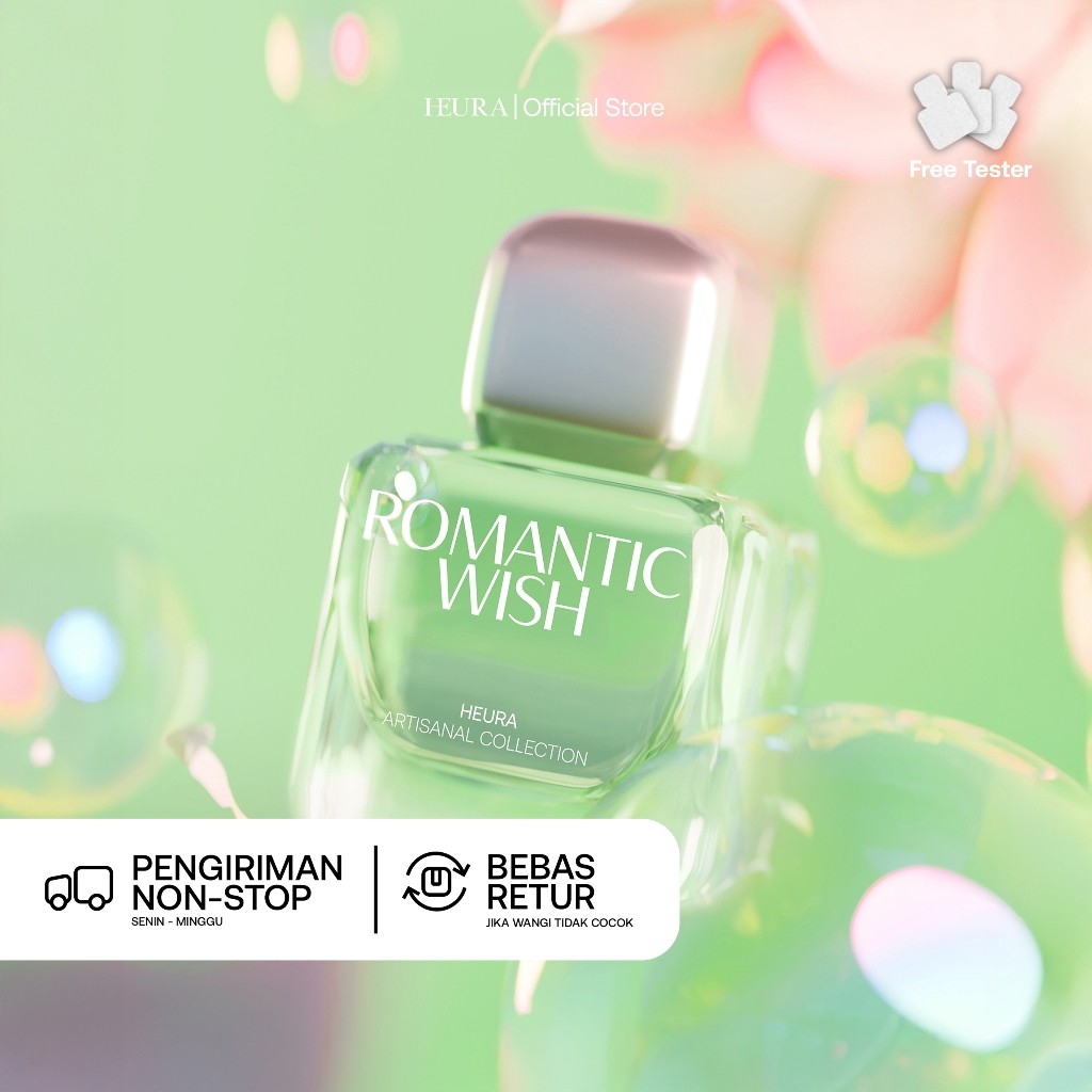 (De Luna id) HEURA Romantic Wish - Extrait de Parfum - Aroma Fresh Floral Elegant Calming Parfum Tah