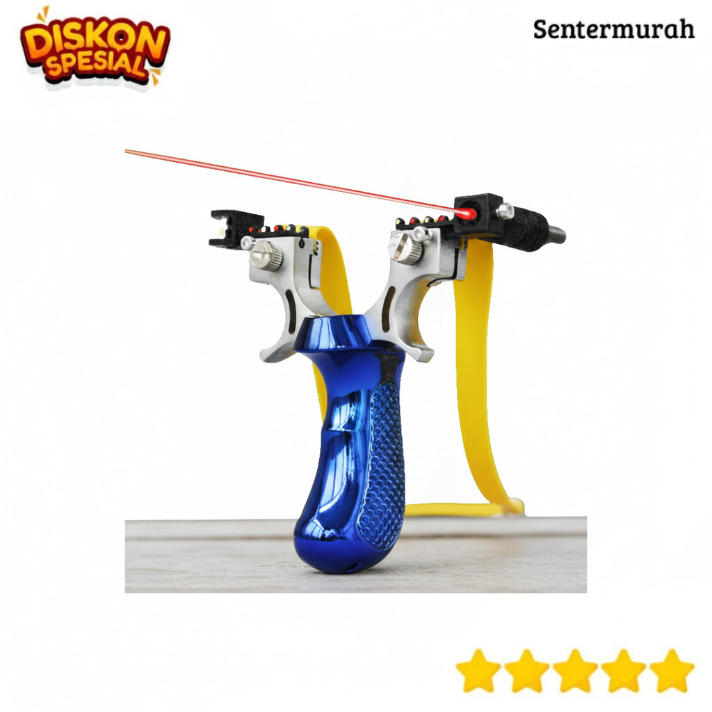 Ketapel Besi Tactical Slingshot Precision Laser Sight Powerful Power
