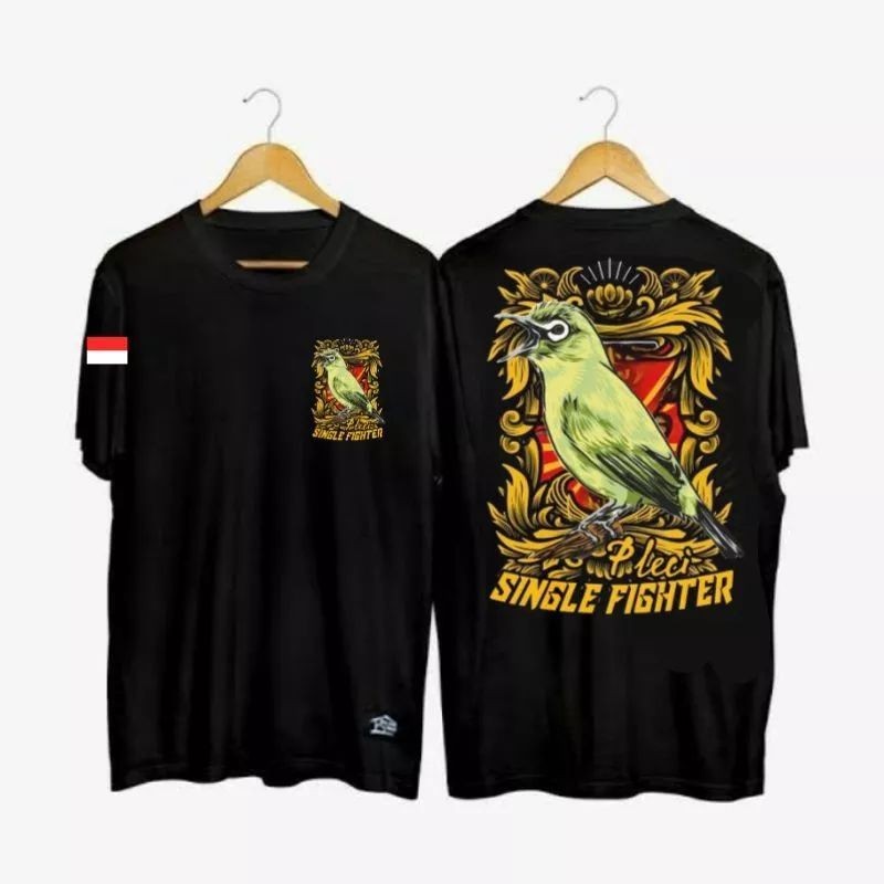 KAOS SINGLE FIGHTER BURUNG PLECI - COTTON COMBAT 30S