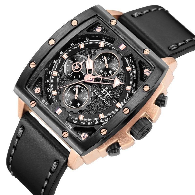 BUY 1 GET 1 JAM TANGAN PRIA EVANS JAYDEN ORIGINAL CHRONO AKTIF SEMUA 9463-1 KULIT