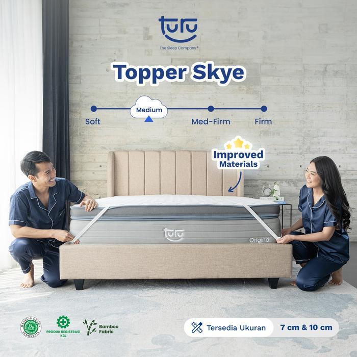 TURU Mattress Topper TURU Skye 7 / 10cm Pelapis Penambah Tinggi Kasur, Empuk - 90x200, 7cm