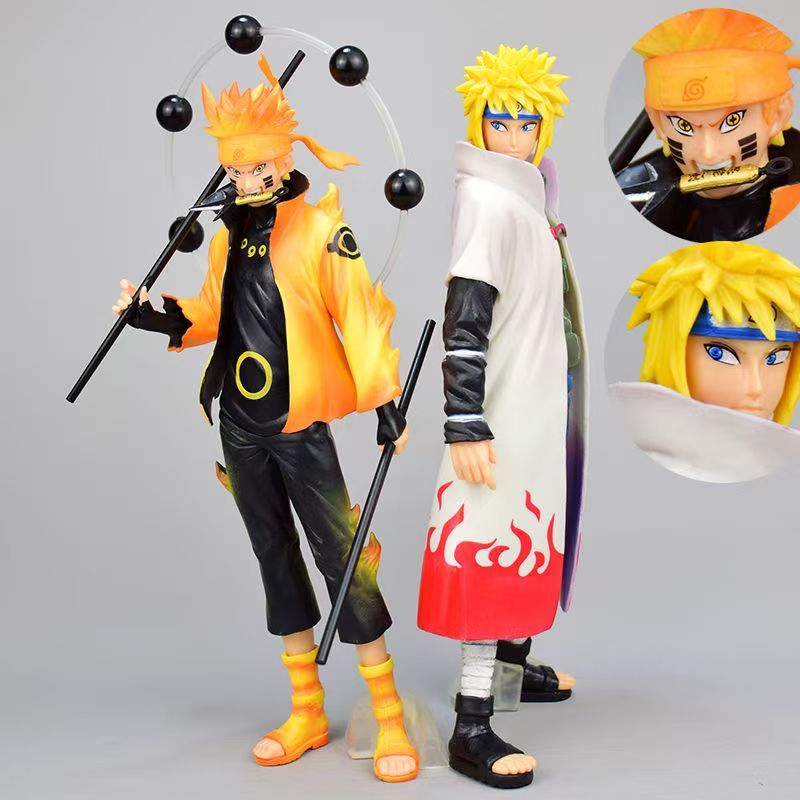 Anime Naruto 27cm Uzumaki Naruto Sage Mode Action Figure Stanng Model Pvc Doll Statue Collection Des