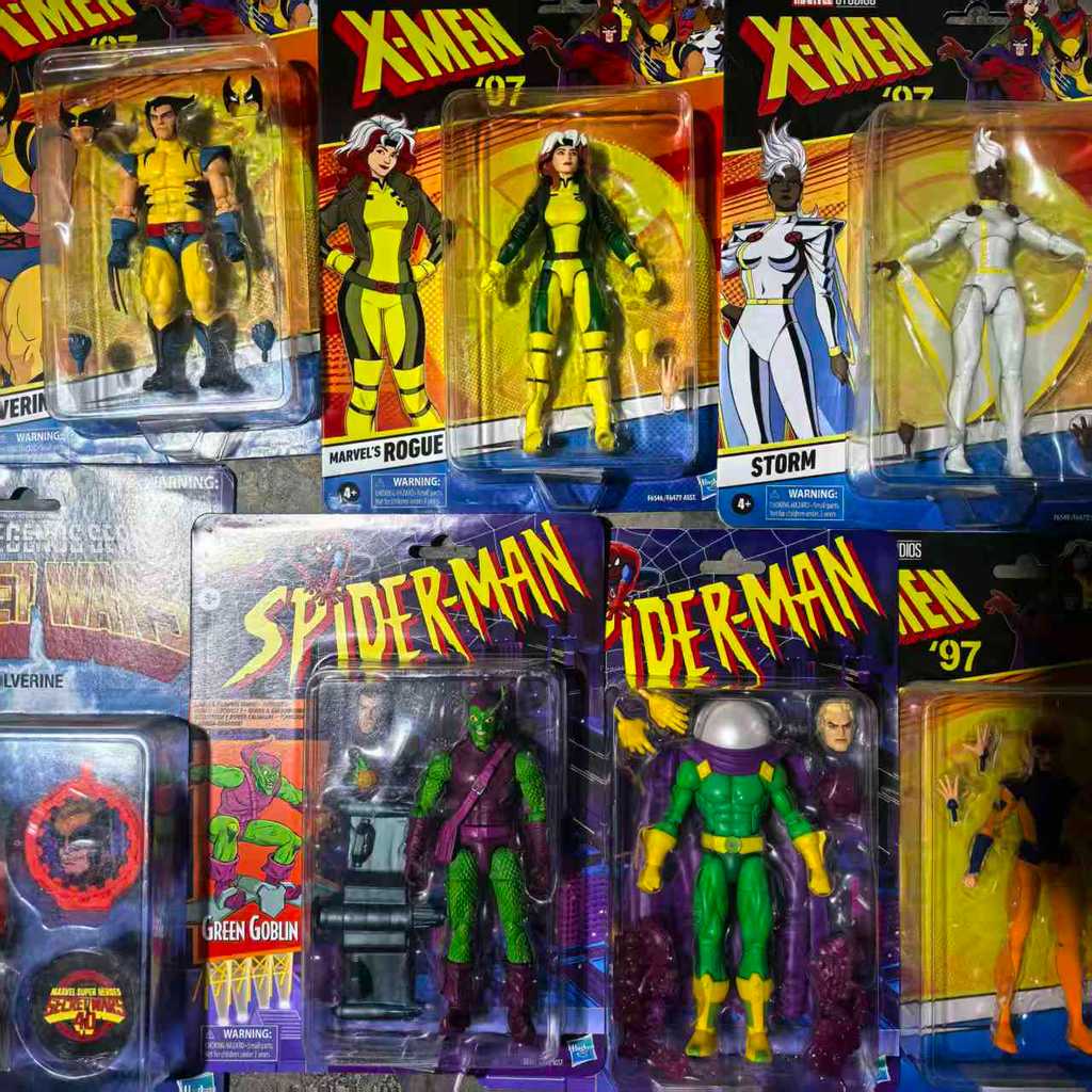 Hasbro Marvel Legends Series Spider-Man Rogue Wolverine Cyclops Mysterio Jean Grey Venom Storm Actio
