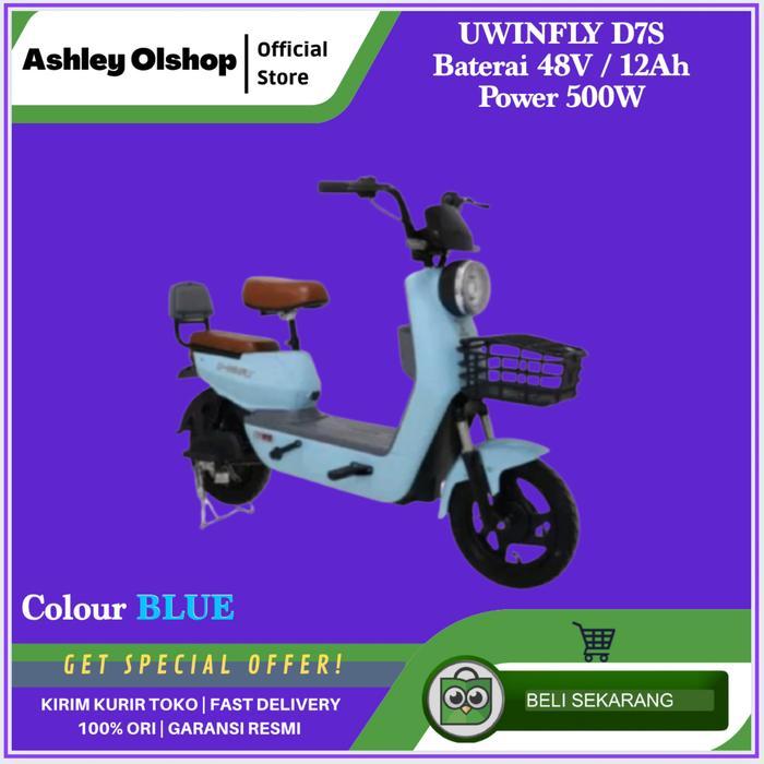 Sepeda Listrik Uwinfly D7S NEW Pengganti DF7 Dragonfly 7 ORI [BLUE]