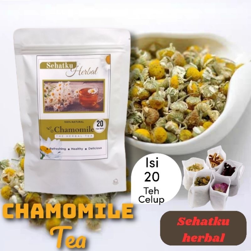 Teh Chamomile : Chamomile tea isi 20 tea bag By Sehatku Herbal