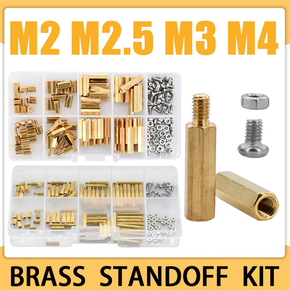 M2 M2.5 M3 M4 Motherboard Standoff Computer Circuit Board Rack Stud Spacing Brass Hex Screw PCB Pill