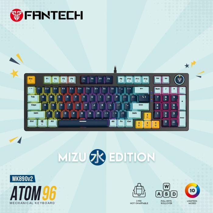 aurora bag shop Fantech ATOM81 MK875V2 | MK875 V2 Wired Mechanical Gaming Keyboard Mizu Edition - MK