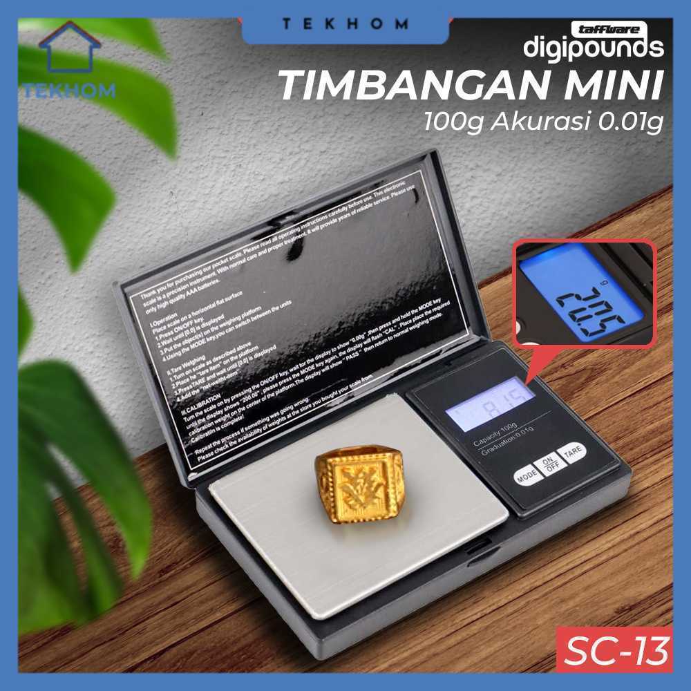 Taffware Digipounds Timbangan Emas Mini Digital Multifungsi 0.01g - SC-13 / VSW0083