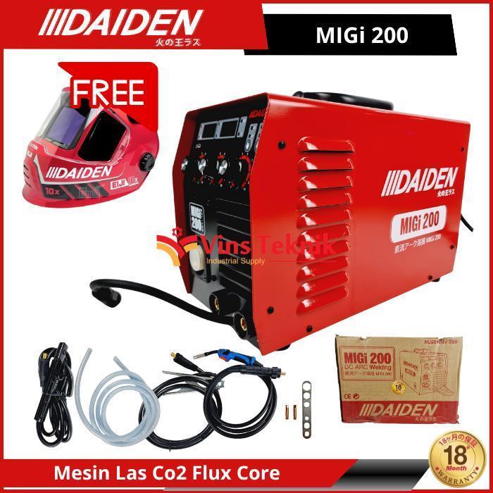 DAIDEN MIGi 200 Mesin Las Argon Stanless Travo Las Inverter Trafo Las Co2 Flux Core Tanpa Gas 200A M