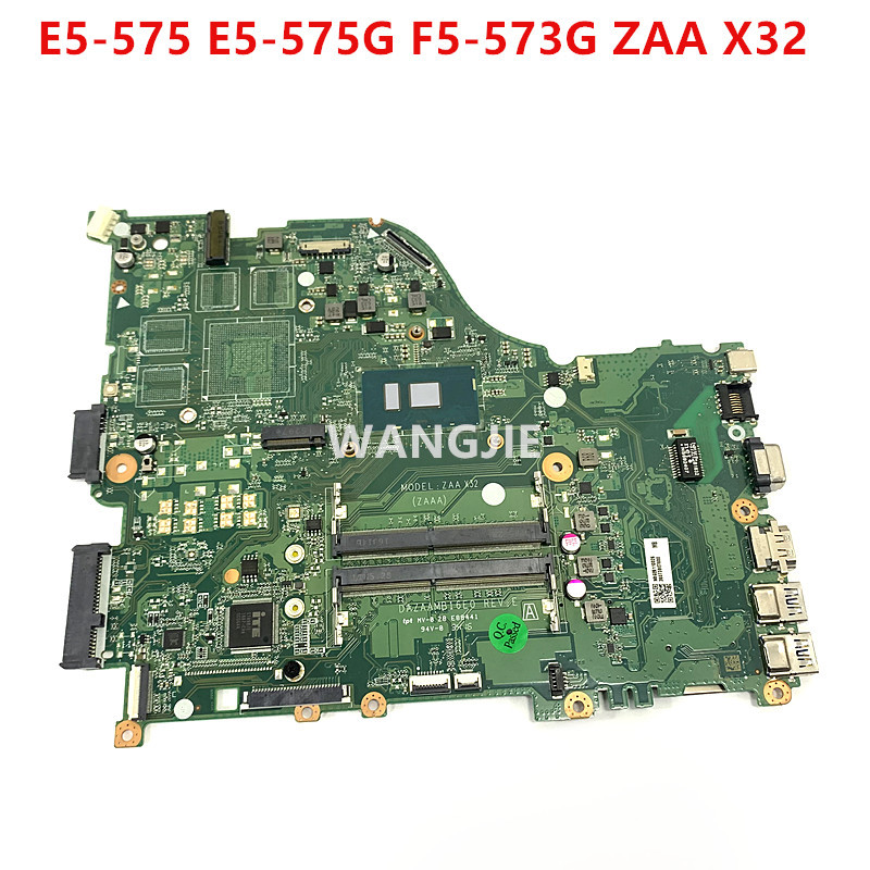 For ACER Aspire E5-575 E5-575G F5-573G ZAA X32 Laptop Motherboard DAZAAMB16E0 I3-6100U I3-7100U I3-8