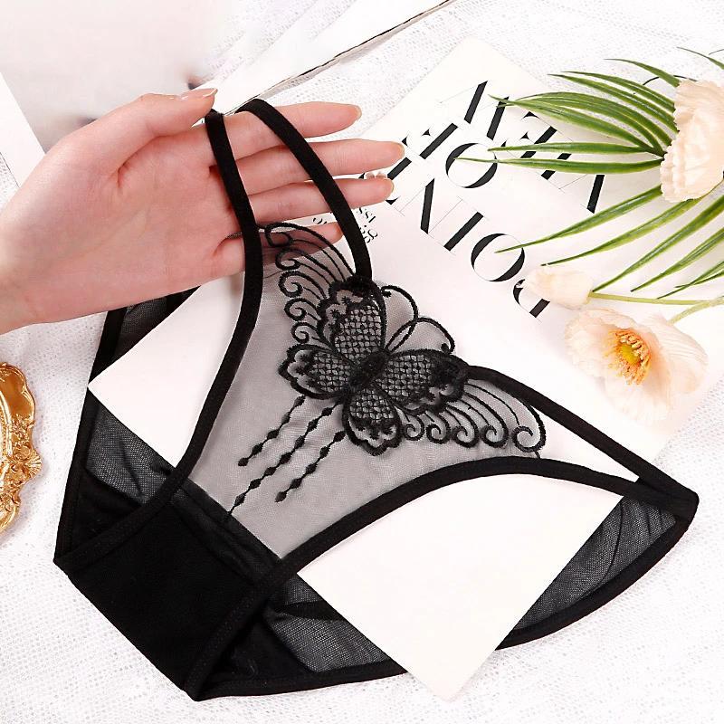CanxinKenlin Celana Dalam Wanita Elegan Bahan Tipis Transparan Tali Ramping Desain Hollow Seksi & Me