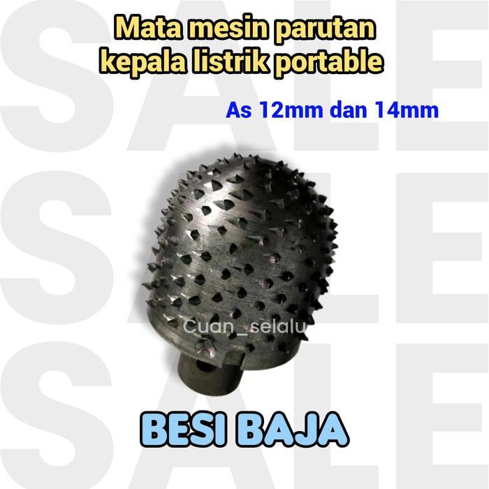 Mata parut kukur kepala bulat elektrik | kukuran parutan kelapa - besi - As 12 mm, as