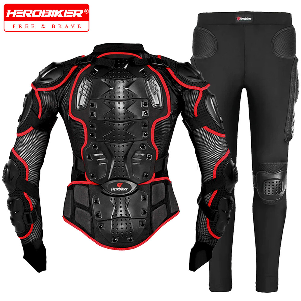 Jaket Pelindung Tubuh Pria untuk Sepeda Motor, Celana Sepeda Motor, Jaket Pelindung, Perlengkapan Pe