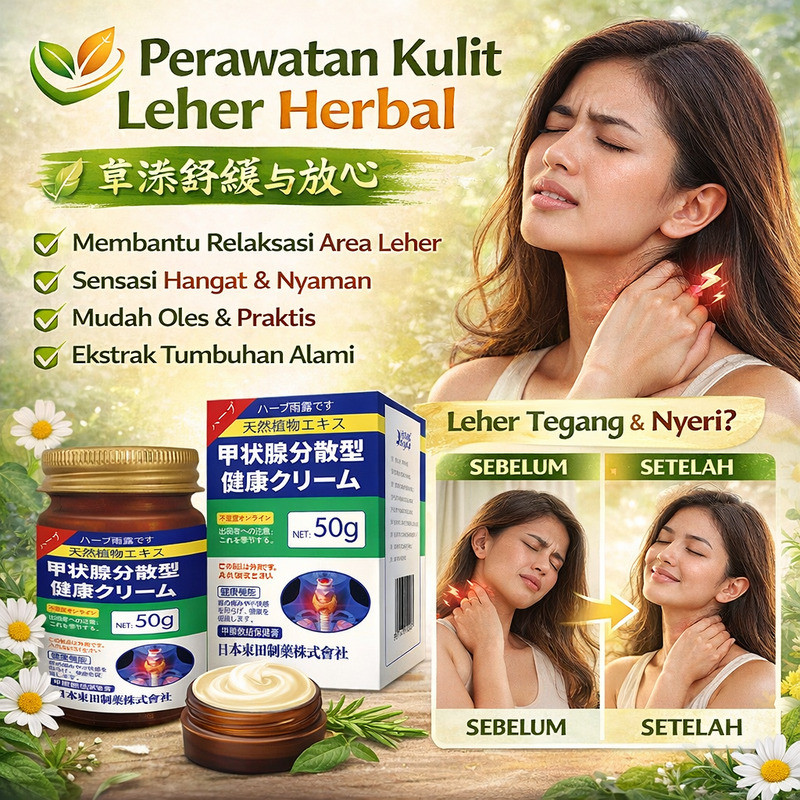 [Eksklusif] Salep Tiroid Jepang Berpaten | JC Thyroid Care Salep Herbal | Perawatan Alami Benjolan T