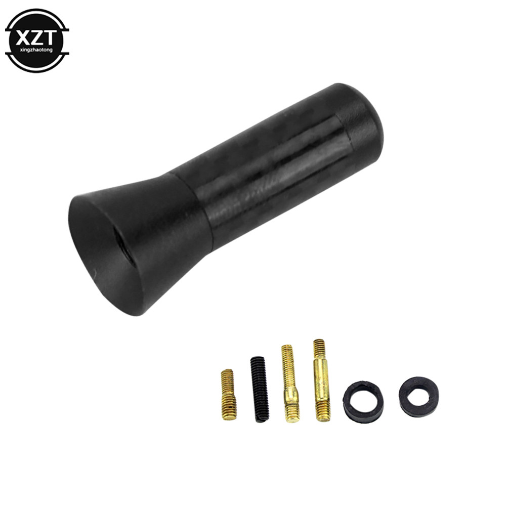 Antena Radio Mobil Universal 3.5cm Serat Karbon Hitam, Antena Atap Mobil, Antena Radio FM/AM, Antena