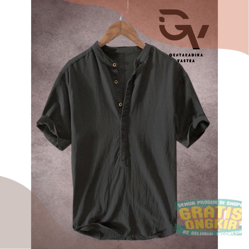 LINEN RAMI SHIRT, KEMEJA ATASAN Pria Linen Rami, Ultimate Comfort and Style, BIG SIZE (S - 6XL)pakai