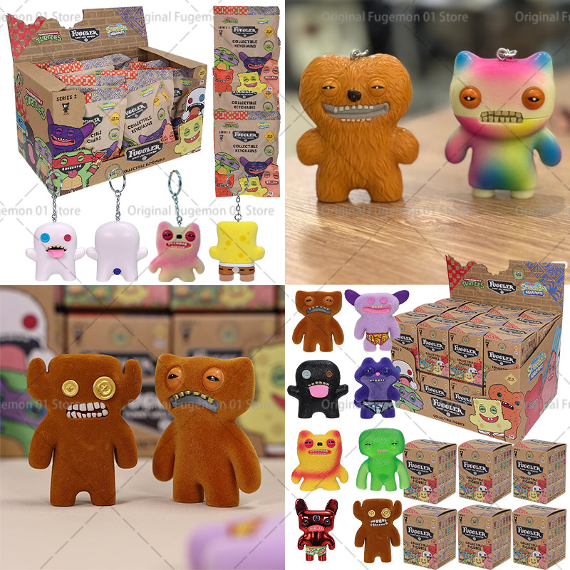 Original Fuggler Figure Toys Blind Box Ugly Monster Tooth Wide Eyed Weirdo Keychain Doll Collectible