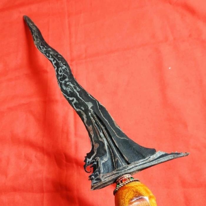 Keris Pandawa Cinarita Luk 5 Pamor Kulit Semongko Tangguh Mataram