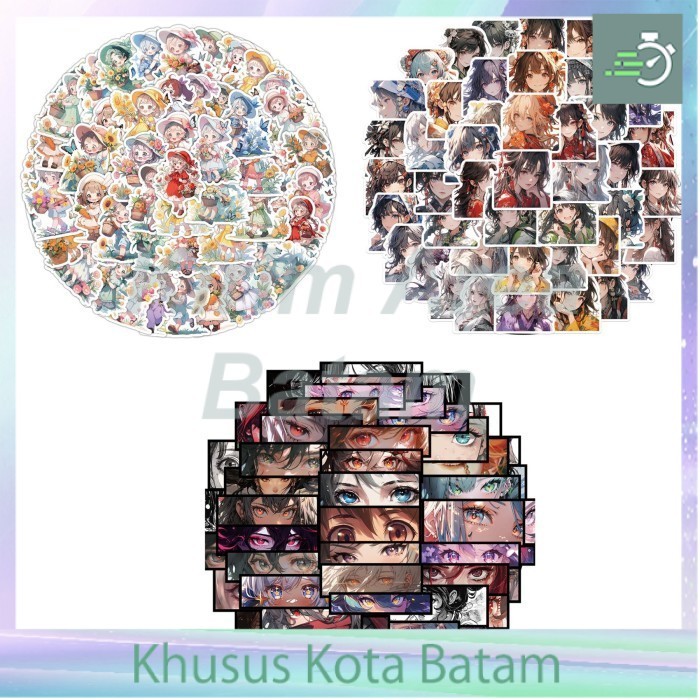 sticker stiker waterproof cute anime girl