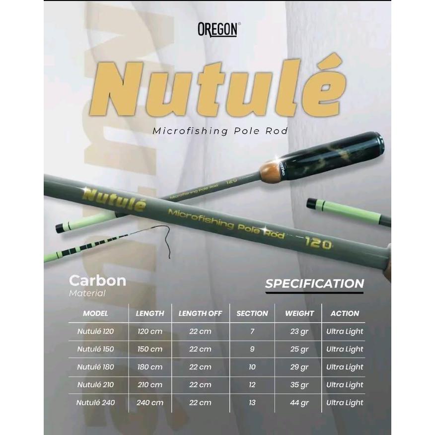 Joran Tegek Oregon Nutule Microfoshing 120cm 150cm 180cm 210cm 240cm - 150cm