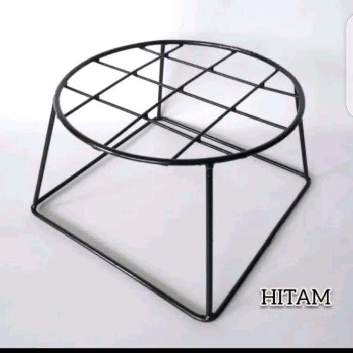standing pot diameter 30cm /standingpot bunga besi - hitam