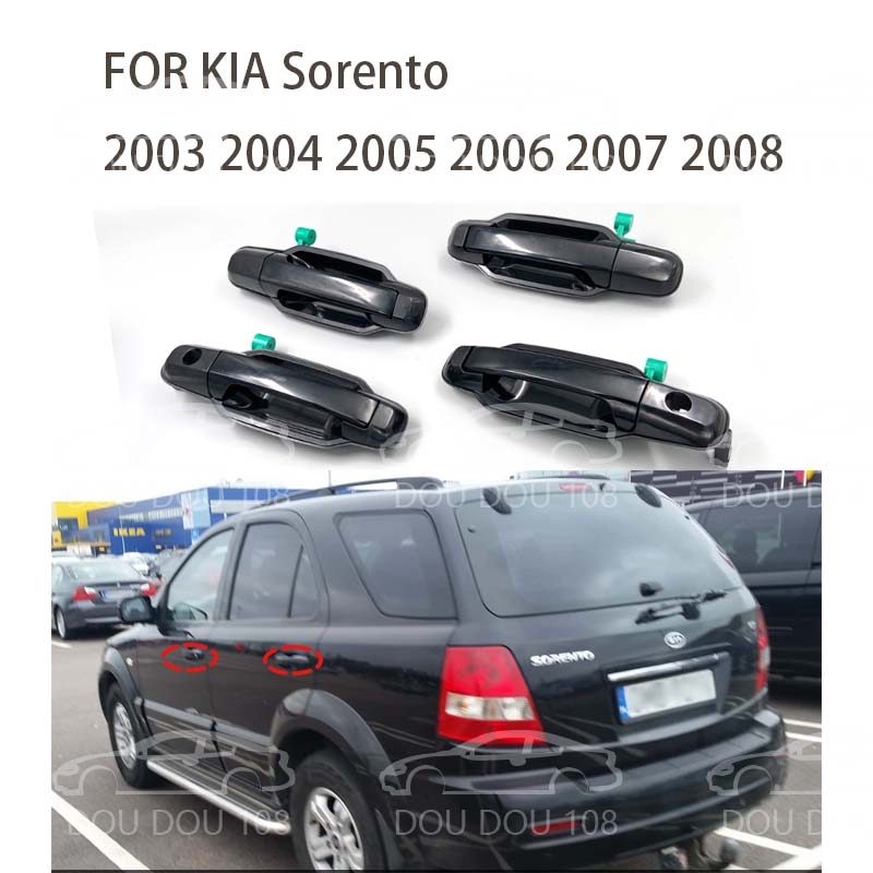 for KIA Sorento 2003 2004 2005 2006 2007 2008 Front Door And Rear Door Outer handle black